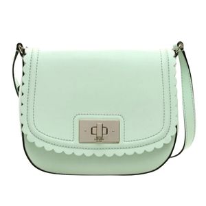 Kate Spade Lilac Road Seth Crossbody Scalloped Saddle Bag Mojito Mint Green